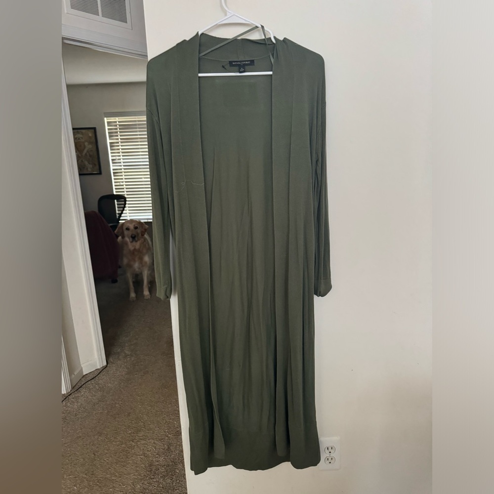 Banana Republic Long olive green sweater size SM